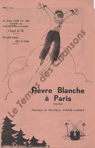 Partition de la chanson : Fièvre Blanche à Paris