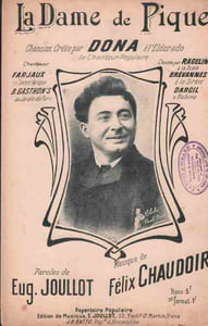 Partition de la chanson : Dame de Pique (La) Chanson dramatique Eldorado,Bobino,Scala,Concert Parisien,Jardin de Paris,A La Sirène