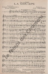 Partition de la chanson : Gouape (La)