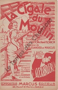 Partition de la chanson : Cigale du moulin (La)        