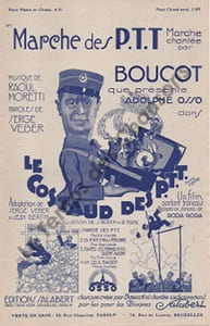 Partition de la chanson : Marche des P.T.T Costaud des P.T.T (Le)
