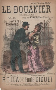 Partition de la chanson : Douanier (Le) Chansonnette Eden Concert