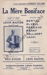 Partition de la chanson : Mère Boniface (La)