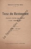 Partition de la chanson : Taxe du restaurant        Lune Rousse. Weil Paul -  - Weil Paul