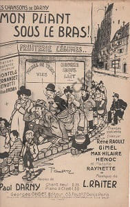 Partition de la chanson : Mon pliant sous le bras ! Chanson de patience