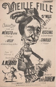 Partition de la chanson : Vieille fille Alcazar,Concert Parisien,Horloge (L'),Casino du Champs de Mars