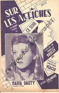 Partition de la chanson : Sur les affiches