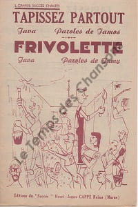 Partition de la chanson : Tapissez partout Orchestration