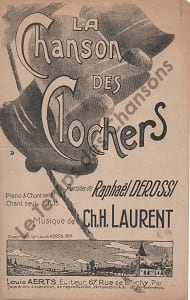 Partition de la chanson : Chanson des clochers (La)
