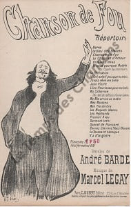 Partition de la chanson : Chanson de fou