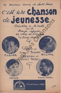 Partition de la chanson : C'est une chanson de jeunesse