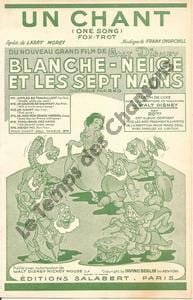 Partition de la chanson : Chant (Un) Blanche-neige