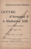 Partition de la chanson : Lettre d'Armand premier à Alphonse treize  Lettre de félicitations adressée par Fallières à l'occasion de la naissance de ...