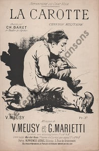 Partition de la chanson : Carotte (La)       Chansonnette Militaire Chat Noir