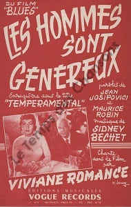 Partition de la chanson : Hommes sont généreux (Les) Blues