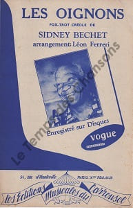 Partition de la chanson : Oignons (Les) . - Bechet Sidney -