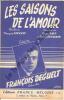 Partition de la chanson : Saisons de l'amour  (Les)        . Deguelt François - Davy Roger,Devadder Roland - Deguelt François