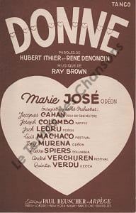 Partition de la chanson : Donne