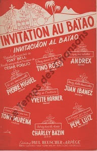 Partition de la chanson : Invitation au Baïao