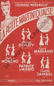 Partition de la chanson : Petite Martiniquaise (La)        