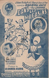 Partition de la chanson : Dans les magasins