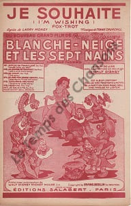 Partition de la chanson : Je souhaite I'm wishing Blanche-neige ( Snow white and the seven dwarfs )