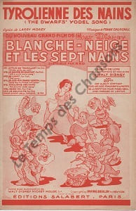 Partition de la chanson : Tyrolienne des nains The dwarfs' yodel song Blanche-neige