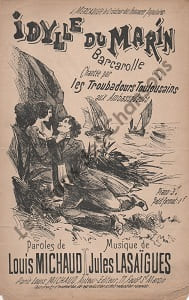Partition de la chanson : Idylle du marin Chanson provençale Théâtre des Ambassadeurs