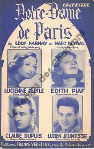 Partition de la chanson : Notre Dame de Paris