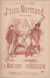 Partition de la chanson : J'suis Normand Chansonnette