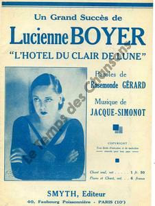 Partition de la chanson : Hôtel du Clair de Lune  (L')        