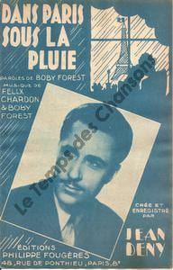 Partition de la chanson : Dans Paris sous la pluie
