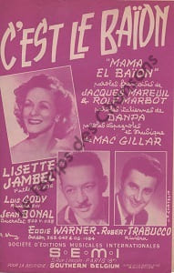 Partition de la chanson : C'est le baïon Mama el baïon