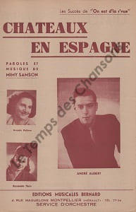 Partition de la chanson : Châteaux en Espagne