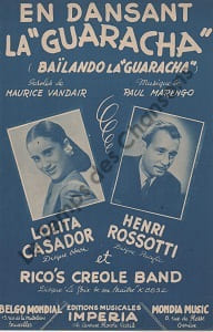 Partition de la chanson : En dansant la guaracha Bailando la guaracha