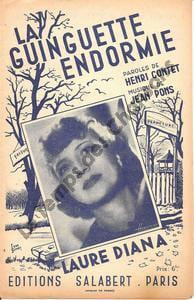 Partition de la chanson : Guinguette endormie (La) . Diana Laure - Pons Jean - Contet Henri