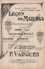 Partition de la chanson : Leçon de mazurka  Mazurka Alsacienne      Gaîté Rochechouart,Scala,Parisiana,Parisien,Bijou-Concert. Boucot,Gibert,Lange ...