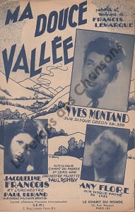 Partition de la chanson : Ma douce vallée        