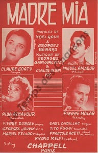 Partition de la chanson : Madre mia