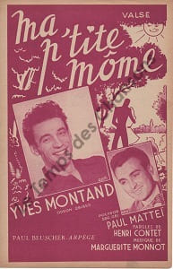Partition de la chanson : Ma p'tite môme