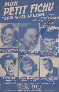 Partition de la chanson : Mon petit fichu Esta noite serenou