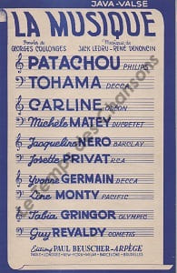 Partition de la chanson : Musique (La)