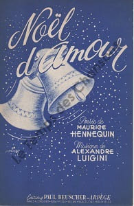 Partition de la chanson : Noël d'amour       Poésie 