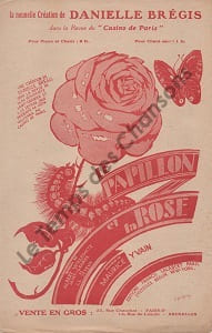 Partition de la chanson : Papillon et la rose (Le) Casino de Paris