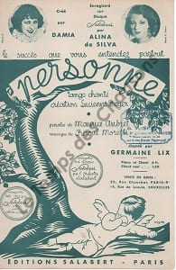 Partition de la chanson : Personne Tampon