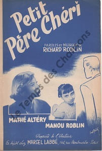 Partition de la chanson : Petit père chéri