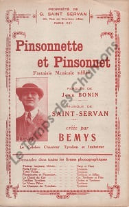 Partition de la chanson : Pinsonnette et Pinsonnet        . Bémys - Saint-Servan G. - Bonin Jean