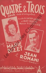 Partition de la chanson : Quatre et trois        