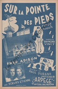 Partition de la chanson : Sur la pointe des pieds
