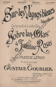 Partition de la chanson : Sur les vagues bleues Cigale (La),Alcazar d'Eté,Petit Casino,Théâtre des Ambassadeurs